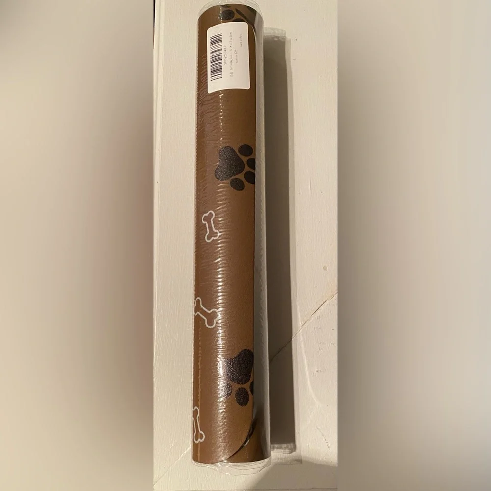 Brown Dog Paw Print Feeder Mat New